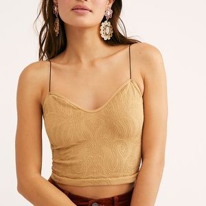 NWT Free People Intimately Brocade Brami Crop Top XS / S